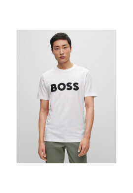 Boss Тишърт Tiburt 345 50486200 Бял Regular Fit - Pepit.bg