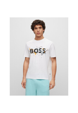 Boss Тишърт 50491718 Бял Relaxed Fit - Pepit.bg