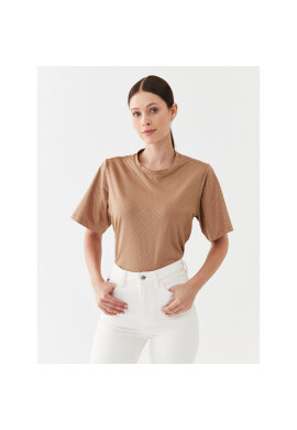 Boss Тишърт Ekri_Aop 50494353 Бежов Oversize - Pepit.bg