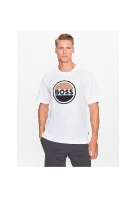 Boss Тишърт 50496223 Бял Regular Fit - Pepit.bg