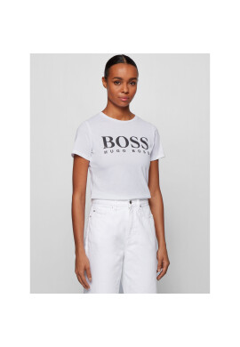 Boss Тишърт C_Elogo 50436773 Бял Regular Fit - Pepit.bg