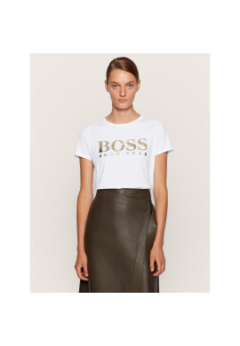 Boss Тишърт C_Elogo 50436773 Бял Regular Fit - Pepit.bg