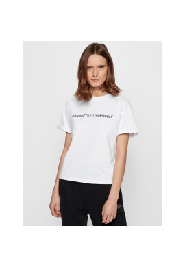 Boss Тишърт C_EvinaSlogan_Active 50457389 Бял Regular Fit - Pepit.bg