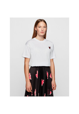 Boss Тишърт Elenas 50444750 Бял Regular Fit - Pepit.bg