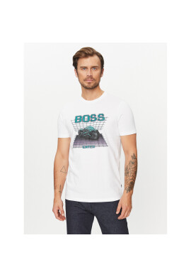 Boss Тишърт Teenter 50503551 Бял Regular Fit - Pepit.bg