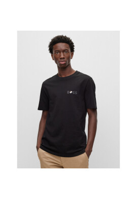 Boss Тишърт Tiburt 398 50489420 Черен Regular Fit - Pepit.bg