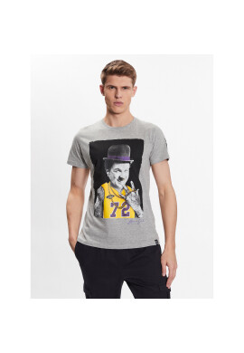 Brave Soul Тишърт MTS-149CHAPLIN Сив Regular Fit - Pepit.bg