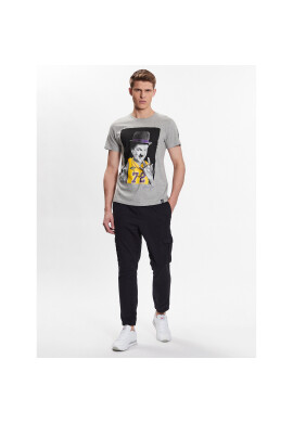 Brave Soul Тишърт MTS-149CHAPLIN Сив Regular Fit - Pepit.bg