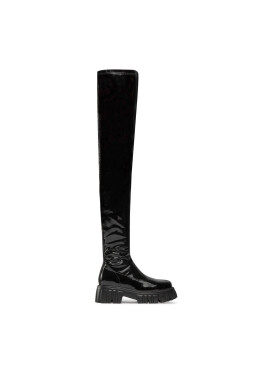 Buffalo Чизми Lion Overknee 1220020 Черен - Pepit.bg