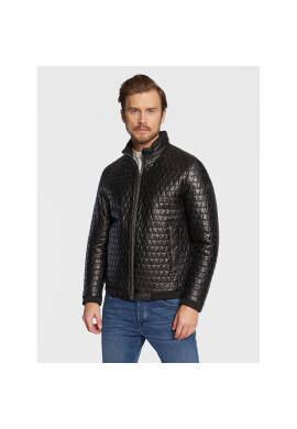 Bugatti Кожено яке 222 042 Черен Regular Fit - Pepit.bg