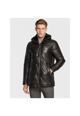 Bugatti Кожено яке 222 049 Черен Regular Fit - Pepit.bg