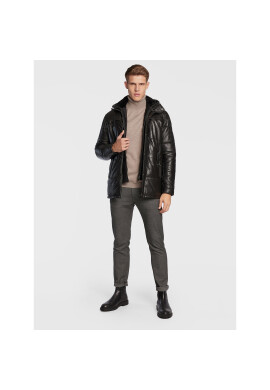 Bugatti Кожено яке 222 049 Черен Regular Fit - Pepit.bg
