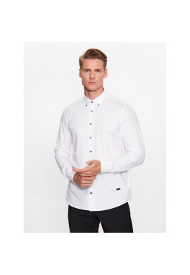 Bugatti Риза 9350 38610 Бял Slim Fit - Pepit.bg