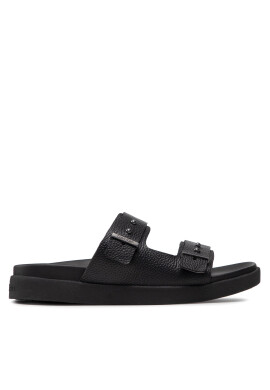 Calvin Klein Чехли Double Strap Sandal Lth HM0HM00467 Черен - Pepit.bg