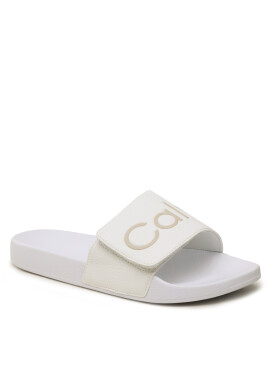 Calvin Klein Чехли Adj Pool Slide Pu HM0HM00957 Бял - Pepit.bg