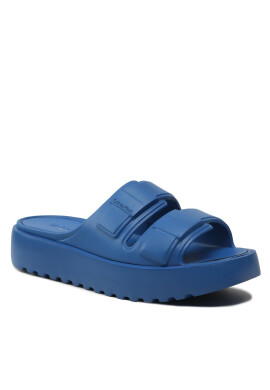 Calvin Klein Чехли Double Strap Slipper HM0HM00967 Син - Pepit.bg