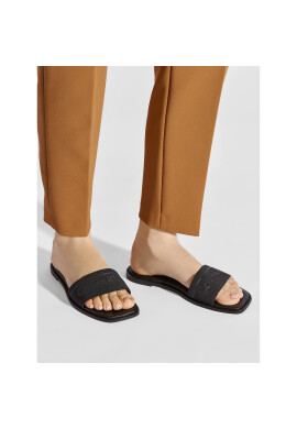 Calvin Klein Чехли Squared Flat Slide He HW0HW00817 Черен - Pepit.bg