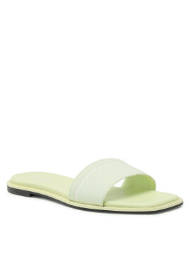 Calvin Klein Чехли Squared Flat Slide He HW0HW00817 Зелен - Pepit.bg