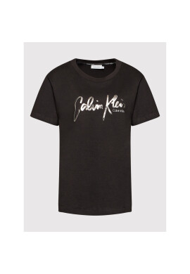 Calvin Klein Curve Тишърт Inclusive Scribble Logo K20K203637 Черен Regular Fit - Pepit.bg