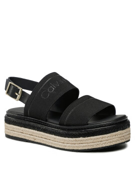Calvin Klein Еспадрили Flatform Wedge HW0HW01497 Черен - Pepit.bg