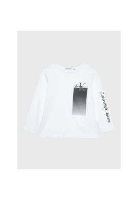 Calvin Klein Jeans Блуза Gradient IB0IB01448 Бял Regular Fit - Pepit.bg