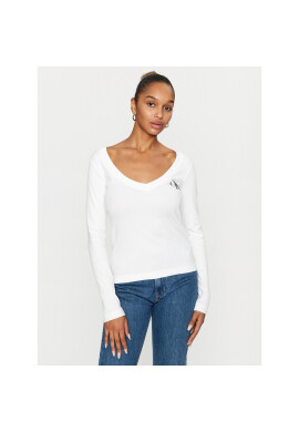 Calvin Klein Jeans Блуза J20J222023 Бял Regular Fit - Pepit.bg