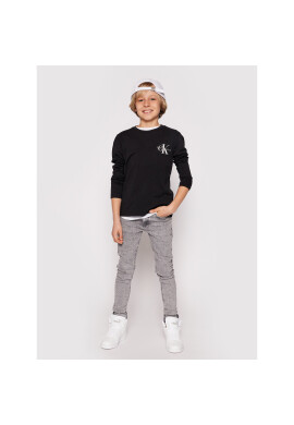 Calvin Klein Jeans Блуза Monogram IB0IB00613 Черен Regular Fit - Pepit.bg