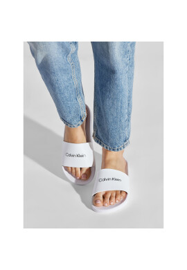 Calvin Klein Jeans Чехли Pool Slide Rubber- Solid R HW0HW00746 Бял - Pepit.bg