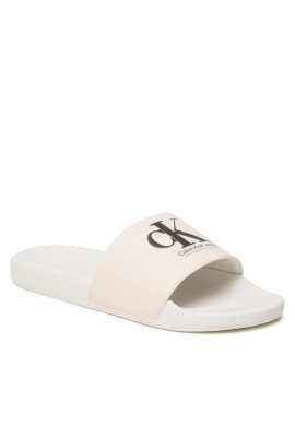 Calvin Klein Jeans Чехли Slide Oversized Brand YM0YM00662 Бял - Pepit.bg