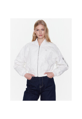 Calvin Klein Jeans Яке бомбър J20J220343 Бял Relaxed Fit - Pepit.bg