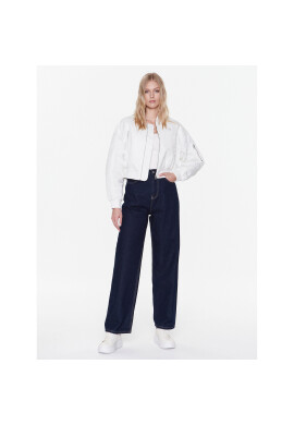 Calvin Klein Jeans Яке бомбър J20J220343 Бял Relaxed Fit - Pepit.bg