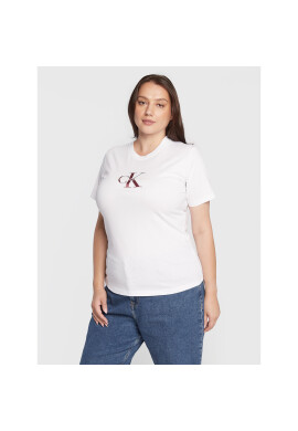 Calvin Klein Jeans Plus Тишърт J20J217518 Бял Regular Fit - Pepit.bg