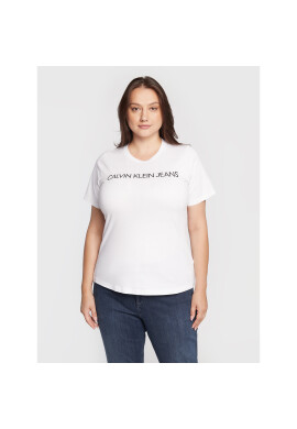 Calvin Klein Jeans Plus Тишърт J20J217531 Бял Regular Fit - Pepit.bg