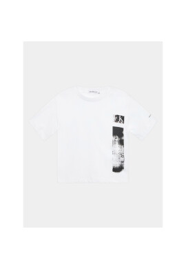 Calvin Klein Jeans Тишърт Glitched Monogram IB0IB01767 Бял Regular Fit - Pepit.bg
