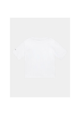 Calvin Klein Jeans Тишърт Glitched Monogram IB0IB01767 Бял Regular Fit - Pepit.bg