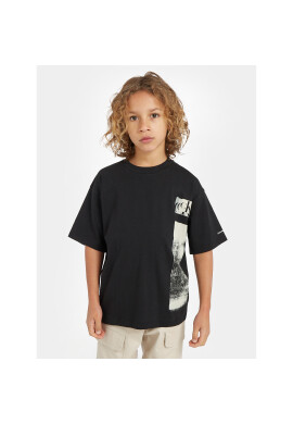 Calvin Klein Jeans Тишърт Glitched Monogram IB0IB01767 Черен Regular Fit - Pepit.bg