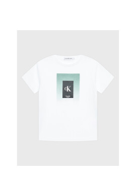 Calvin Klein Jeans Тишърт Gradient Box Logo IU0IU00296 Бял Regular Fit - Pepit.bg