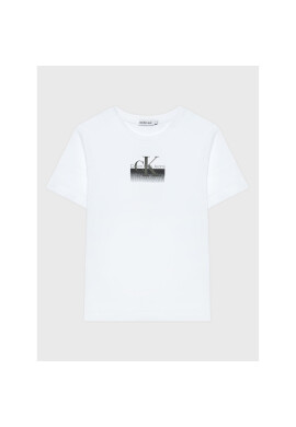 Calvin Klein Jeans Тишърт Gradient Logo IB0IB01477 Бял Regular Fit - Pepit.bg