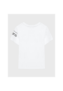 Calvin Klein Jeans Тишърт Institutional Lined Logo IB0IB01321 Бял Regular Fit - Pepit.bg
