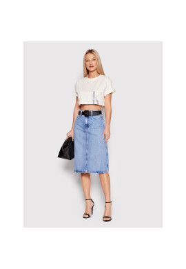 Calvin Klein Jeans Тишърт J20J217907 Жълт Oversize - Pepit.bg