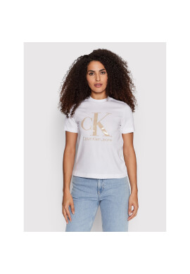 Calvin Klein Jeans Тишърт J20J218264 Бял Regular Fi - Pepit.bg