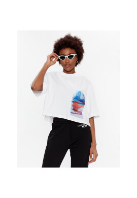 Calvin Klein Jeans Тишърт J20J220727 Бял Regular Fit - Pepit.bg