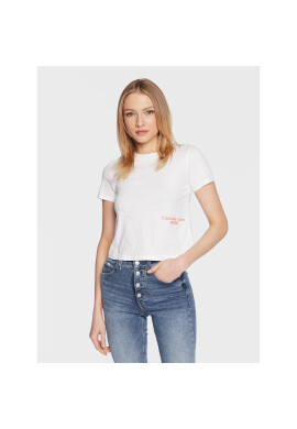 Calvin Klein Jeans Тишърт J20J221047 Бял Regular Fit - Pepit.bg