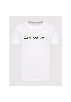 Calvin Klein Jeans Тишърт J30J320194 Бял Regular Fit - Pepit.bg