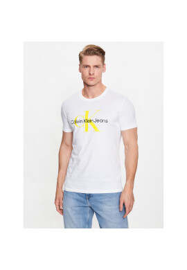 Calvin Klein Jeans Тишърт J30J320806 Бял Regular Fit - Pepit.bg