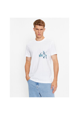 Calvin Klein Jeans Тишърт J30J324019 Бял Regular Fit - Pepit.bg