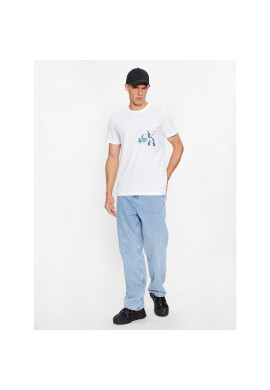 Calvin Klein Jeans Тишърт J30J324019 Бял Regular Fit - Pepit.bg