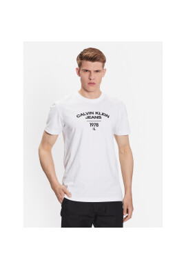 Calvin Klein Jeans Тишърт J30J324206 Бял Regular Fit - Pepit.bg
