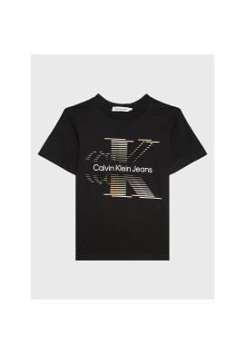 Calvin Klein Jeans Тишърт Lined Monogram IB0IB01577 Черен Regular Fit - Pepit.bg