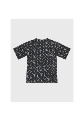 Calvin Klein Jeans Тишърт Monogram Grid IB0IB01476 Черен Regular Fit - Pepit.bg